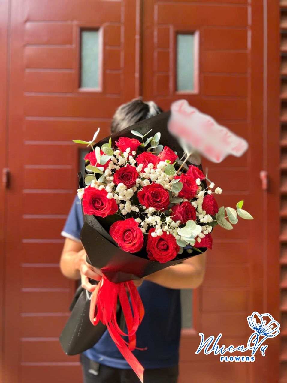 bó hồng đỏ nhỏ bht051 đẹp