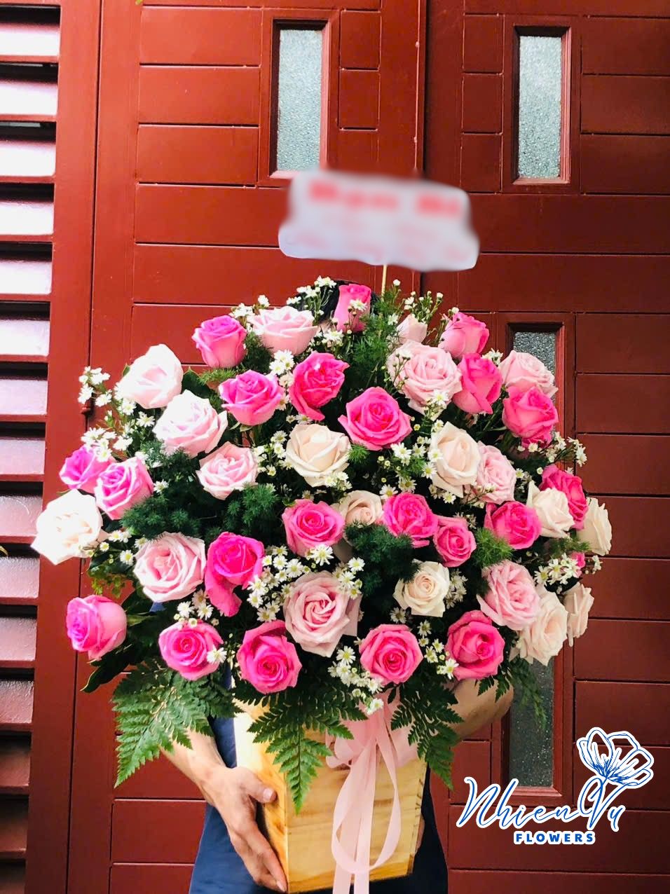giỏ hồng khai trương gh028 đẹp