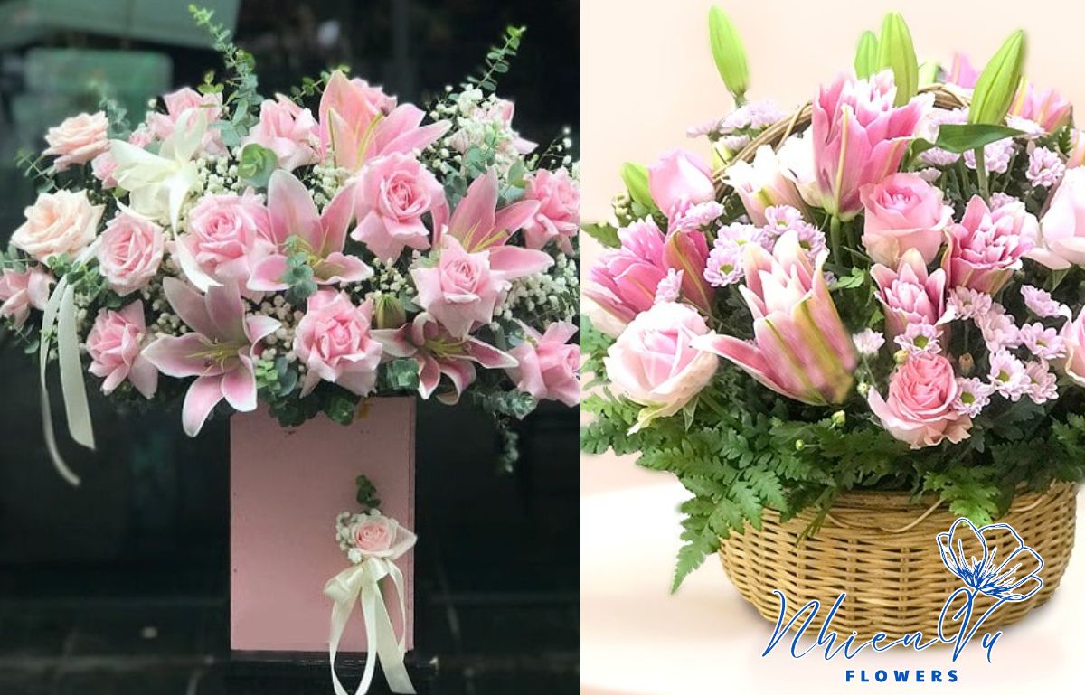 Mẫu hoa hội nghị đẹp giá rẻ nhất hiện nay 