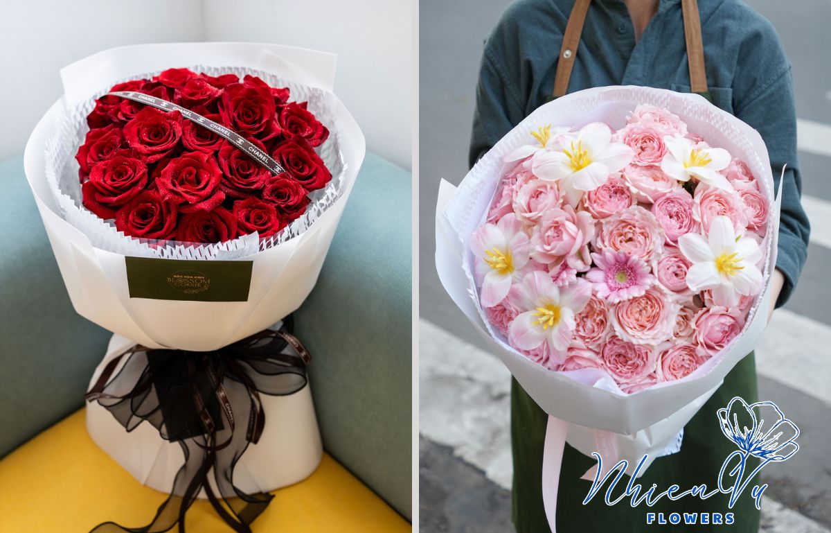 Mẫu hoa hồng đẹp dành tặng 20/10 đẹp 