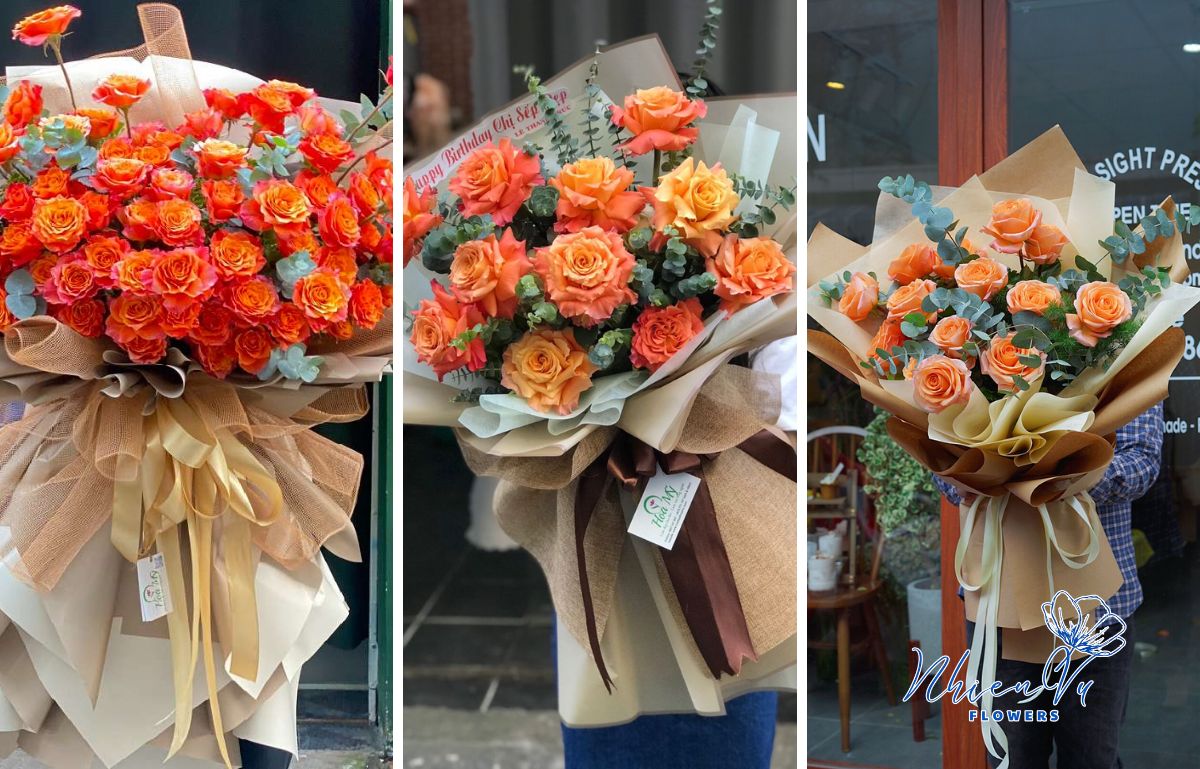 Hoa màu cam nhẹ nhàng, đẹp Hoa màu cam sắc màu rực rỡ
