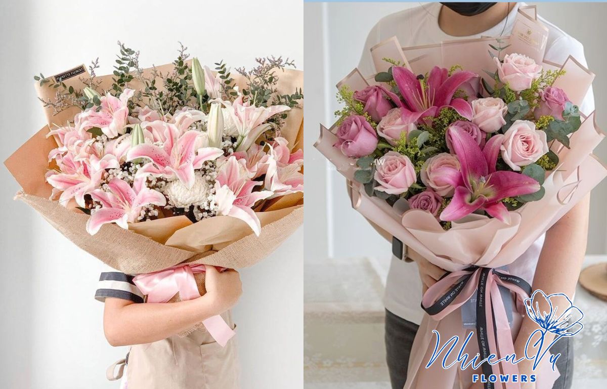 Mẫu hoa ly tặng sếp giá rẻ Hoa ly thể hiện sự đẳng cấp, hiện đại