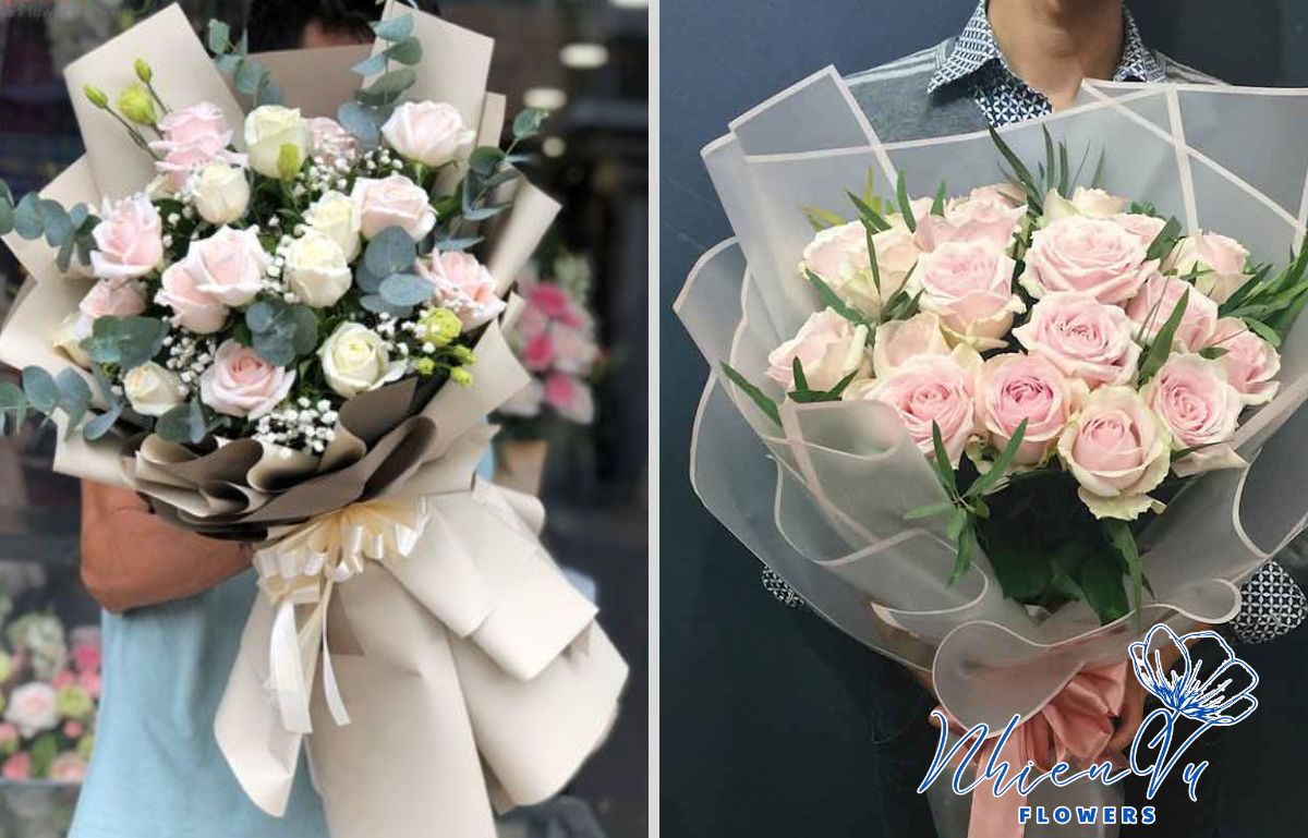 Mẫu hoa tươi nhiều màu sắc đẹp 