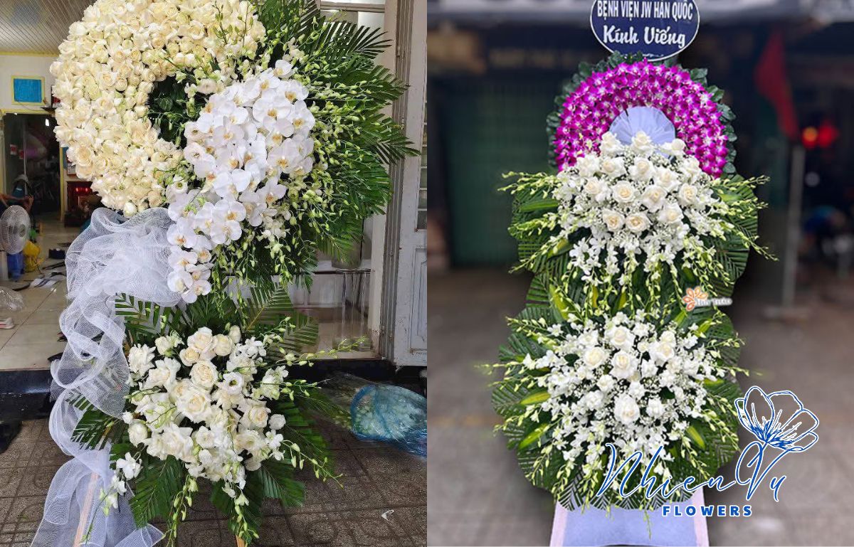 Mẫu hoa chia buồn đẹp, sang trọng 