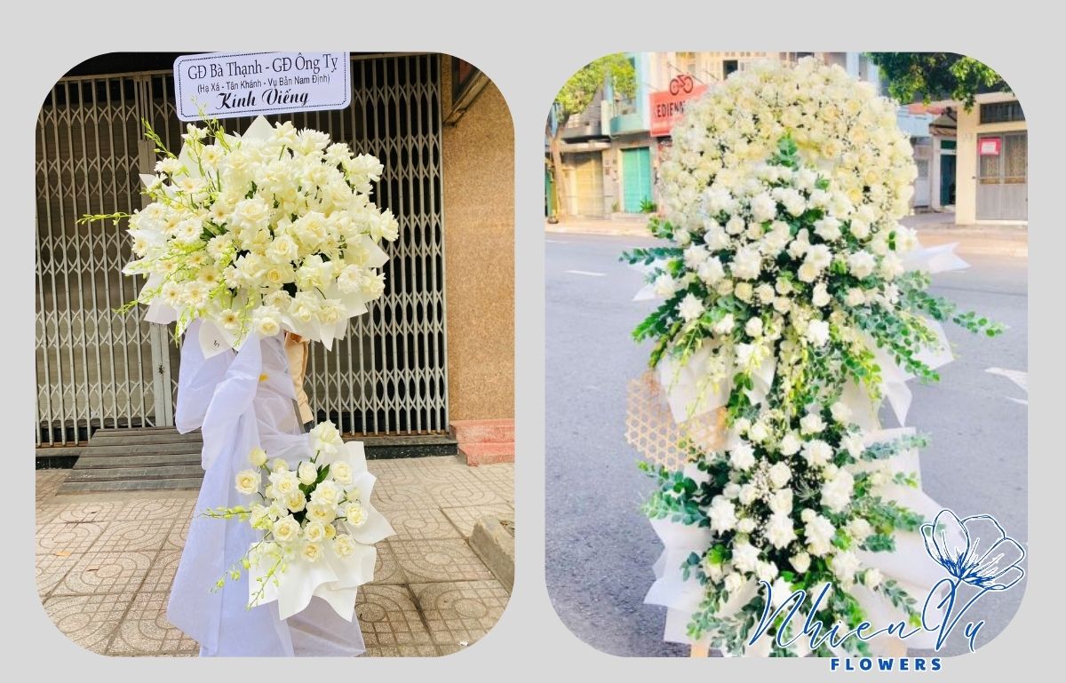 Mẫu hoa chia buồn đẹp, sang trọng