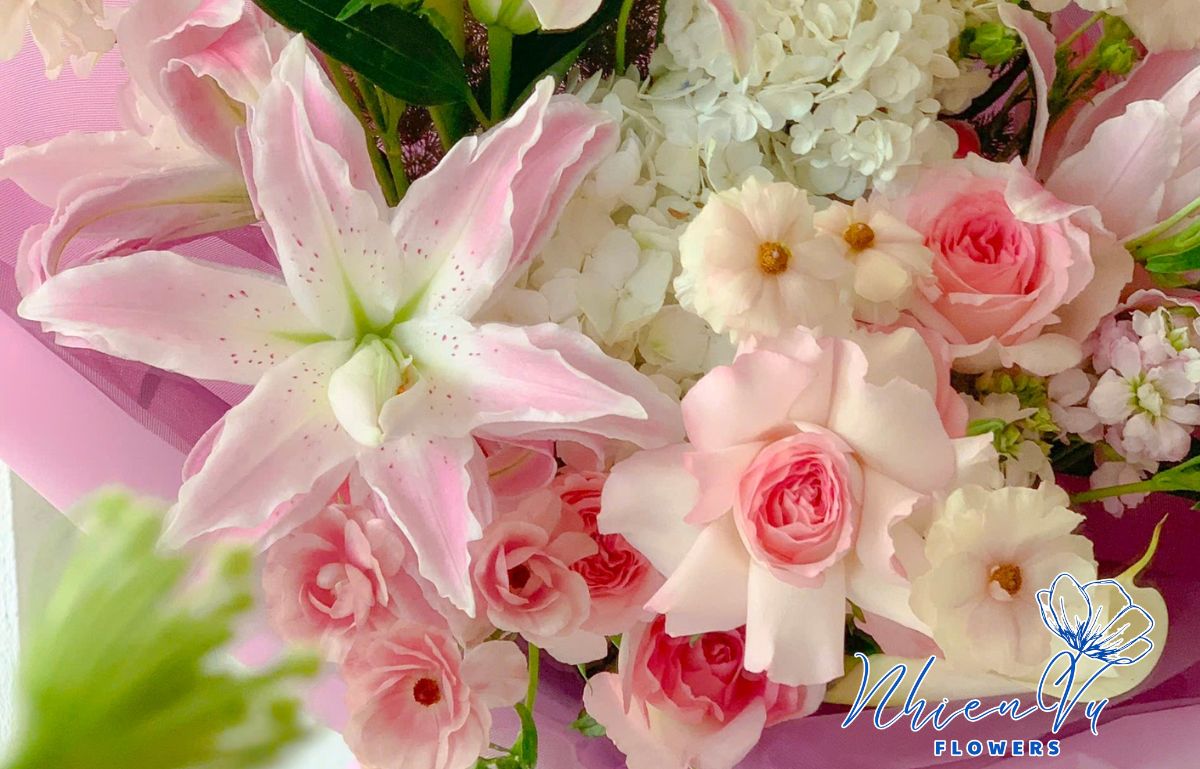 Hoa ly mix nhiều loại hoa đẹp 