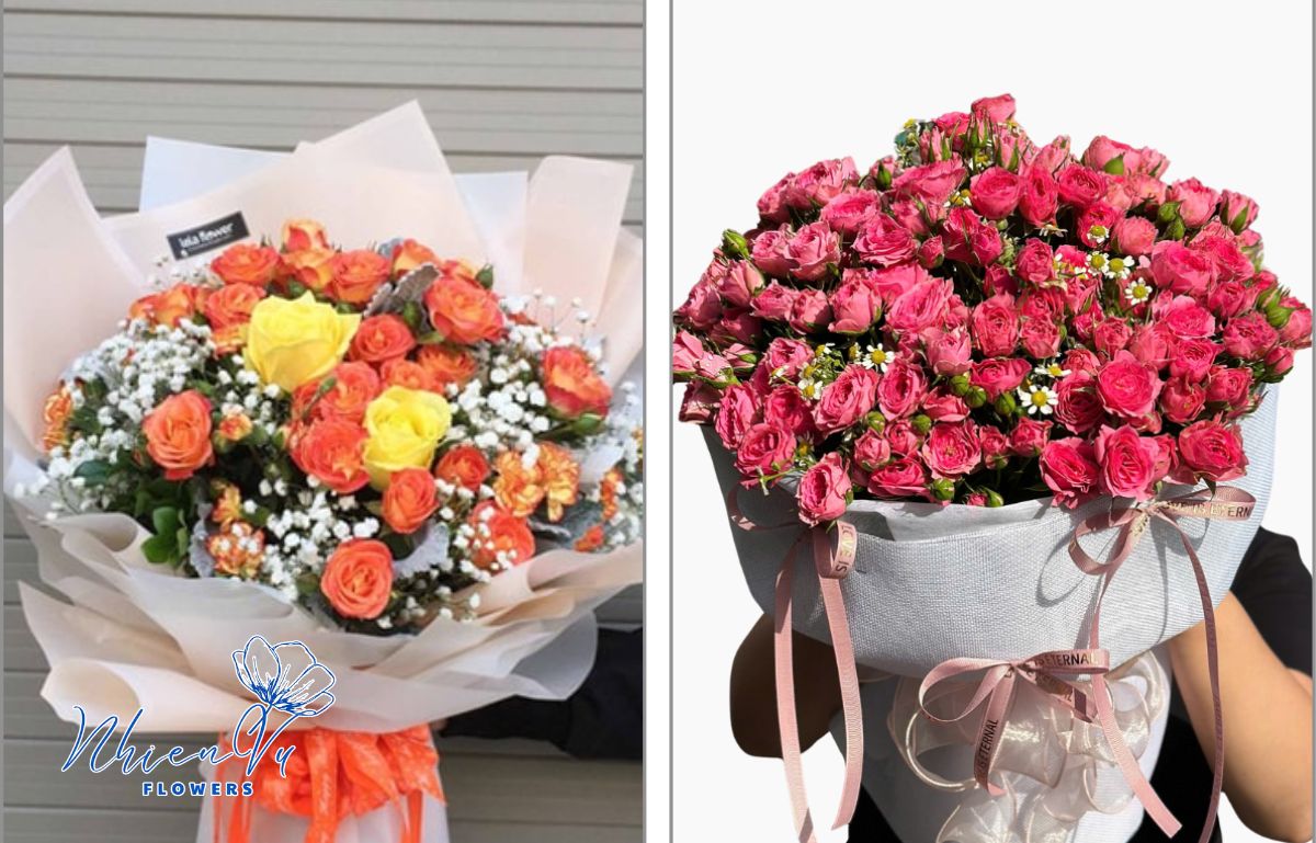 Bó hoa hồng tỉ muội giá rẻ cho mọi khách hàng Bó hoa hồng tỉ muội giá rẻ phù hợp cho nhiều khách hàng
