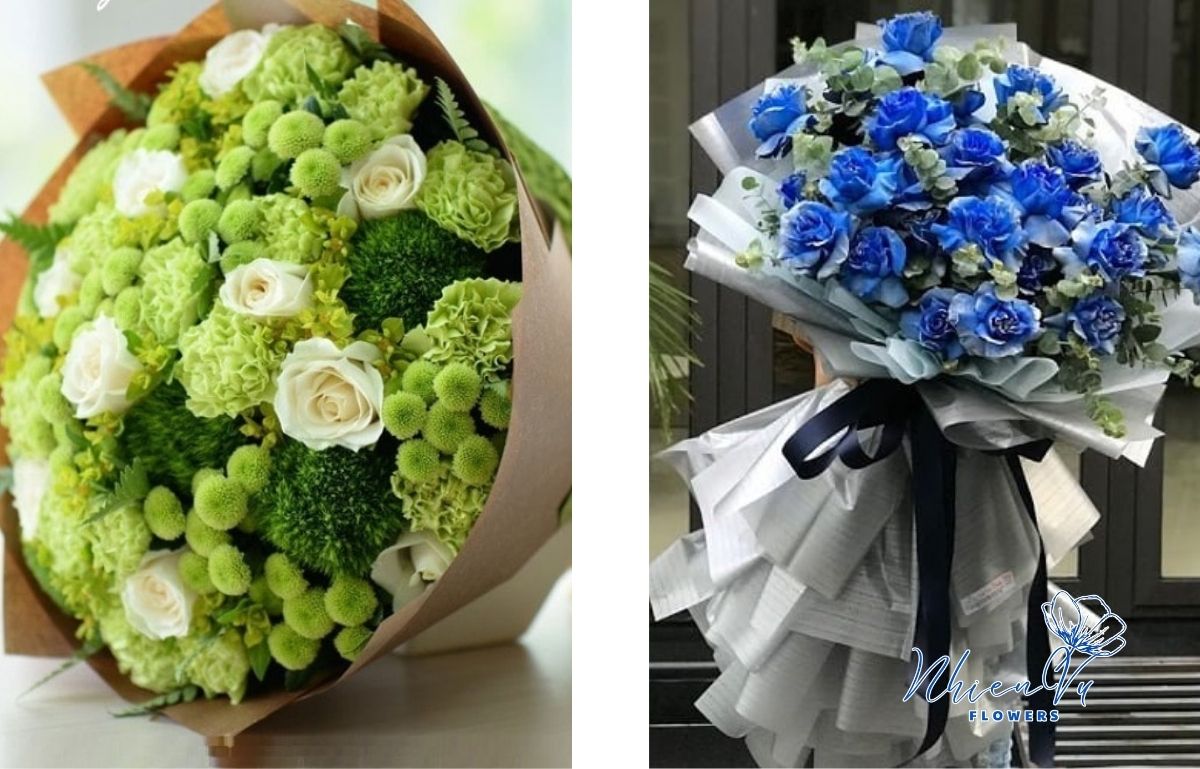 Nhiều mẫu hoa hồng xanh đẹp nên lựa chọn Các mẫu hoa hồng xanh được yêu thích