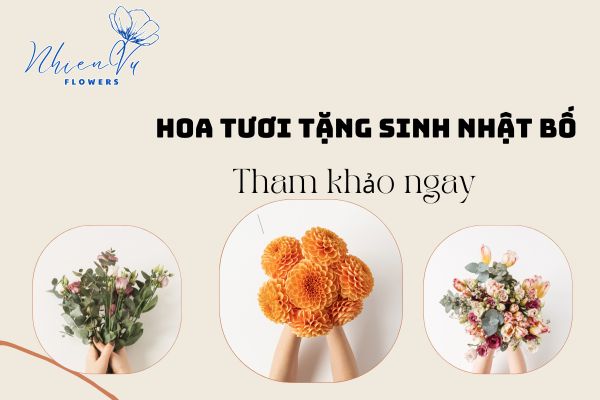 Các mẫu hoa tươi sinh nhật dành tặng cho bố