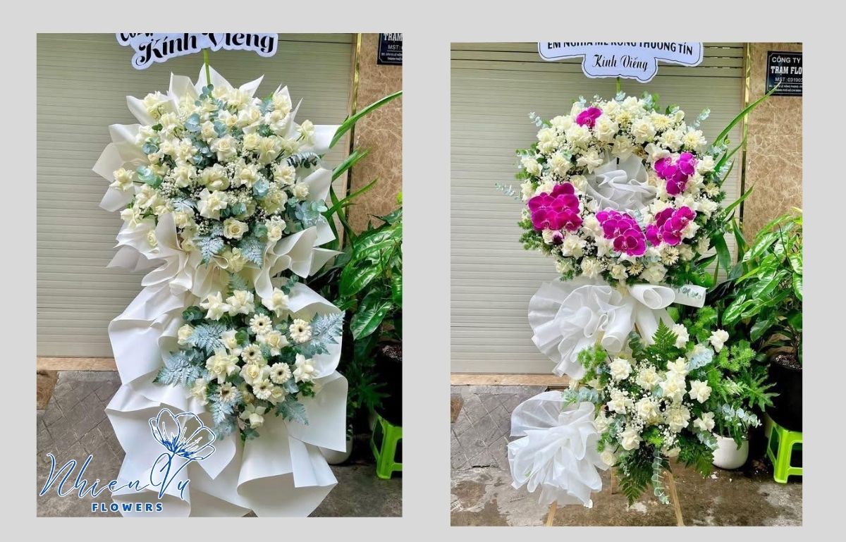 Hoa kính viếng sang trọng nhất hiện nay 
