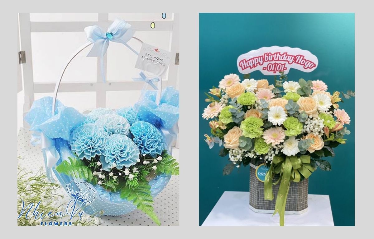 Lẵng hoa cẩm tú cầu đẹp, nhiều mẫu nên lựa chọn Lẵng hoa đẹp, đa dạng cho bạn lựa chọn