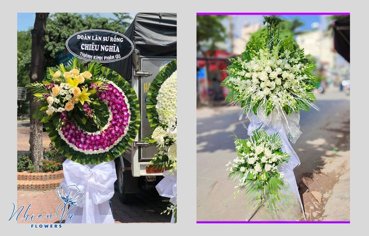 Hoa kính viếng sang trọng Mẫu hoa tươi kính viếng sang trọng