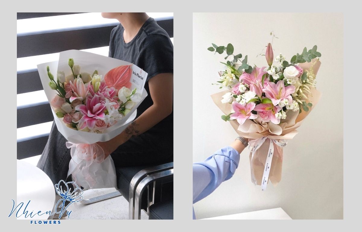 Mẫu bó hoa ly đẹp nên sở hữu 