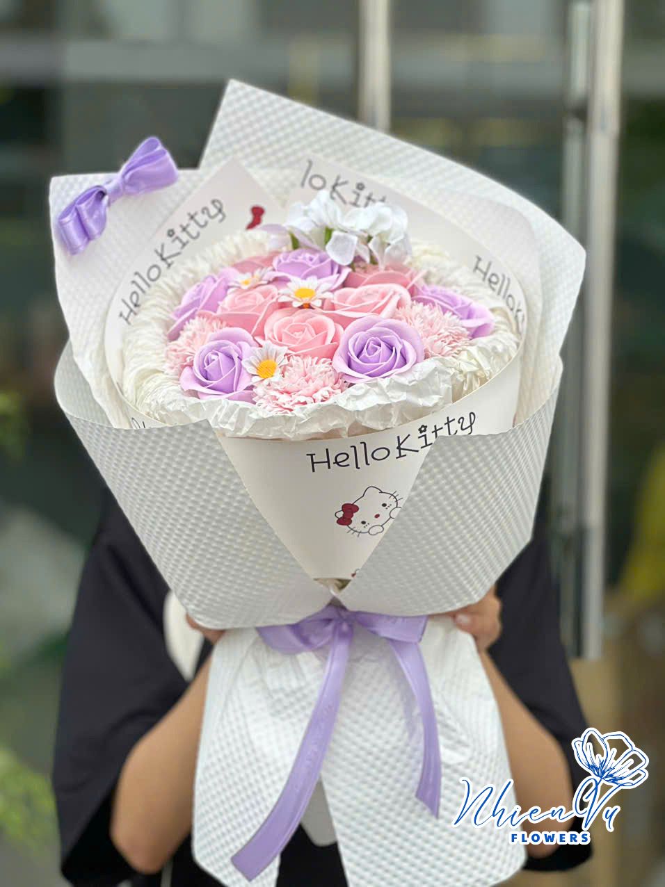bó hoa sáp hiện đại hs005