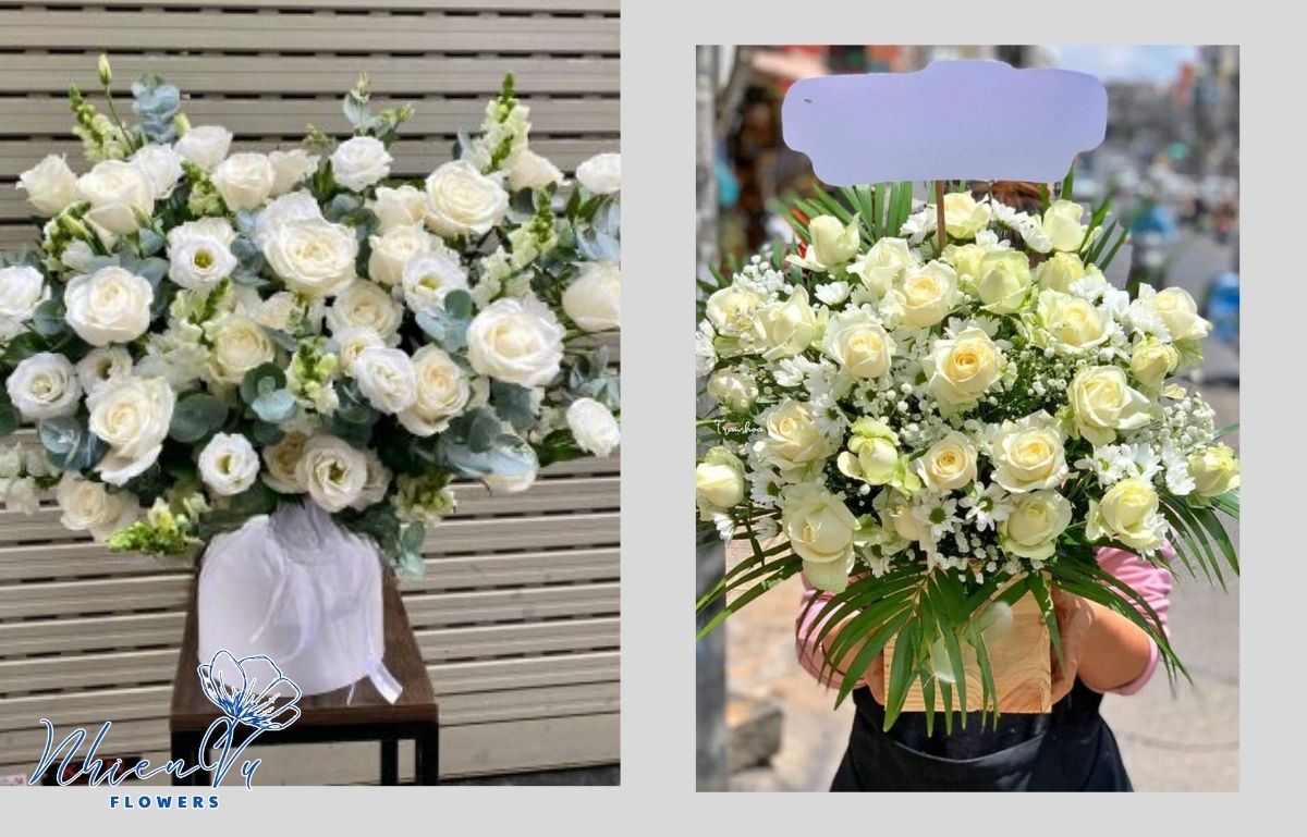 Mua hoa hồng trắng đẹp mà bạn nên lựa chọn tại Hoa Nhiên Vũ Mua hoa hồng trắng tại hoa Nhiên Vũ giá rẻ