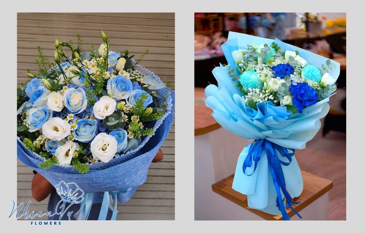 Hoa hồng xanh thể hiện tình yêu đơn phương Mẫu hoa hồng xanh thể hiện sự tình yêu đơn phương