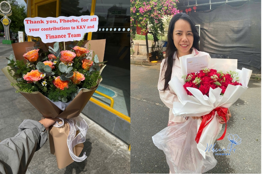 Bó hoa tươi đẹp tặng thầy cô