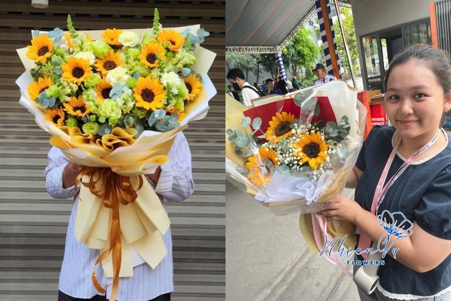 Bó hoa tốt nghiệp lớn