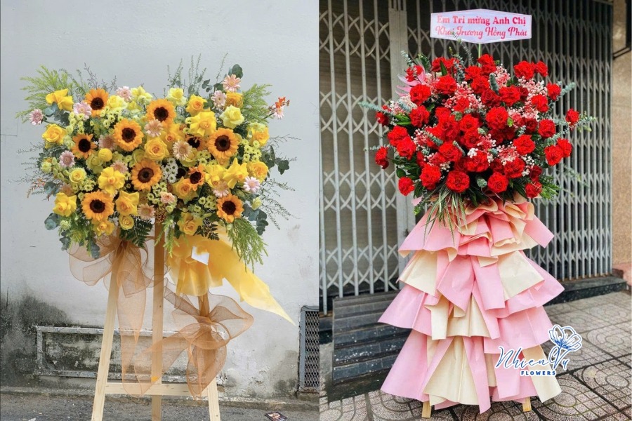 Kệ hoa chúc mừng tân gia