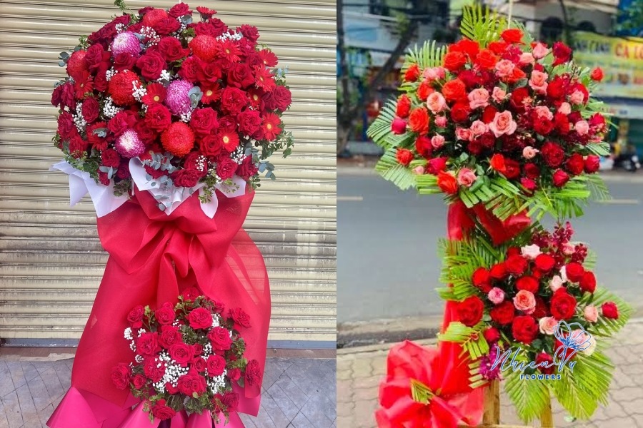 Kích thước kệ hoa khai giảng