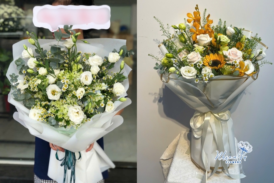 Kiểu dáng bó hoa chúc mừng
