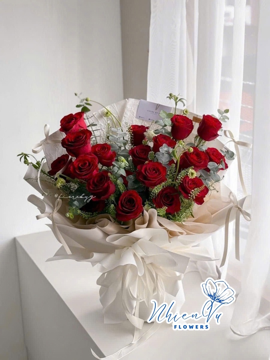 Bó hoa hồng đỏ lãng mạn BHT142